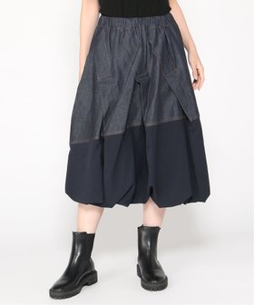 【ゴム/gomme】のタックツイストスカート 人気、トレンドファッション・服の通販 founy(ファニー) ファッション Fashion レディースファッション Fashion for Women スカート Skirts インディゴ Indigo Denim ツイスト Tweed, Tweed Fabric フォルム Silhouette, Form |ID:prp329100004602416