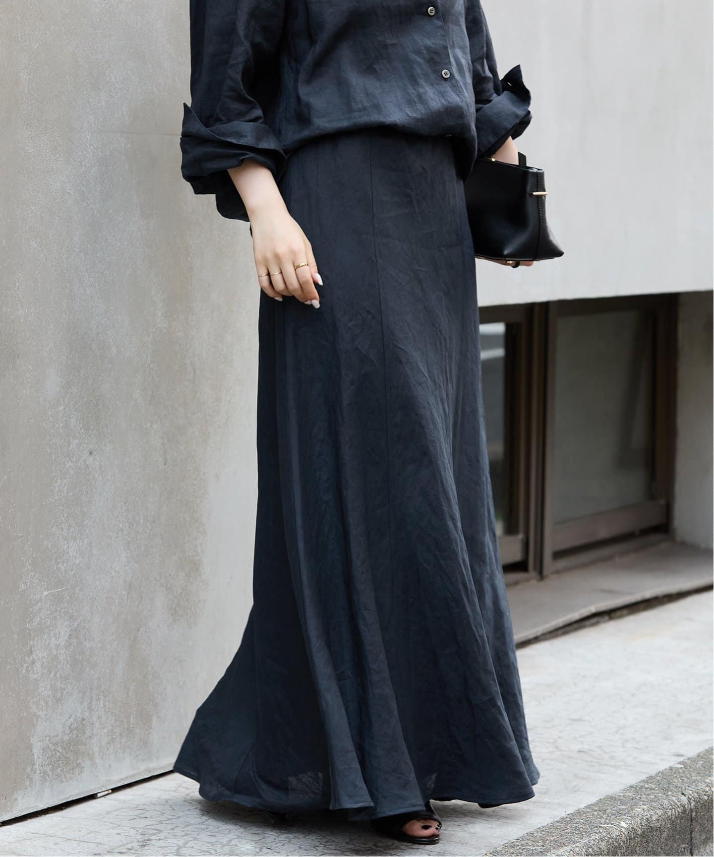【プラージュ/Plage】のPURE RAMIE BIAS スカート インテリア・キッズ・メンズ・レディースファッション・服の通販 founy(ファニー) 　ファッション　Fashion　レディースファッション　Fashion for Women　スカート　Skirts　おすすめ　Recommended / Our Picks　セットアップ　Set-Up, Coordinated Outfit　パターン　Pattern, Design Print　フェミニン　Feminine, Girly　リラックス　Relax, Relaxed Fit　ロング　Long, Long-Length　夏　Summer　ネイビー|ID: prp329100004602423 ipo3291000000032980299