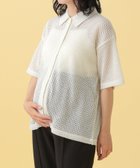 【その他のブランド/Other】の【産前・産後対応】マタニティ/襟付きメッシュカーディガン ナチュラル08|ID: prp329100004602424 ipo3291000000032726394