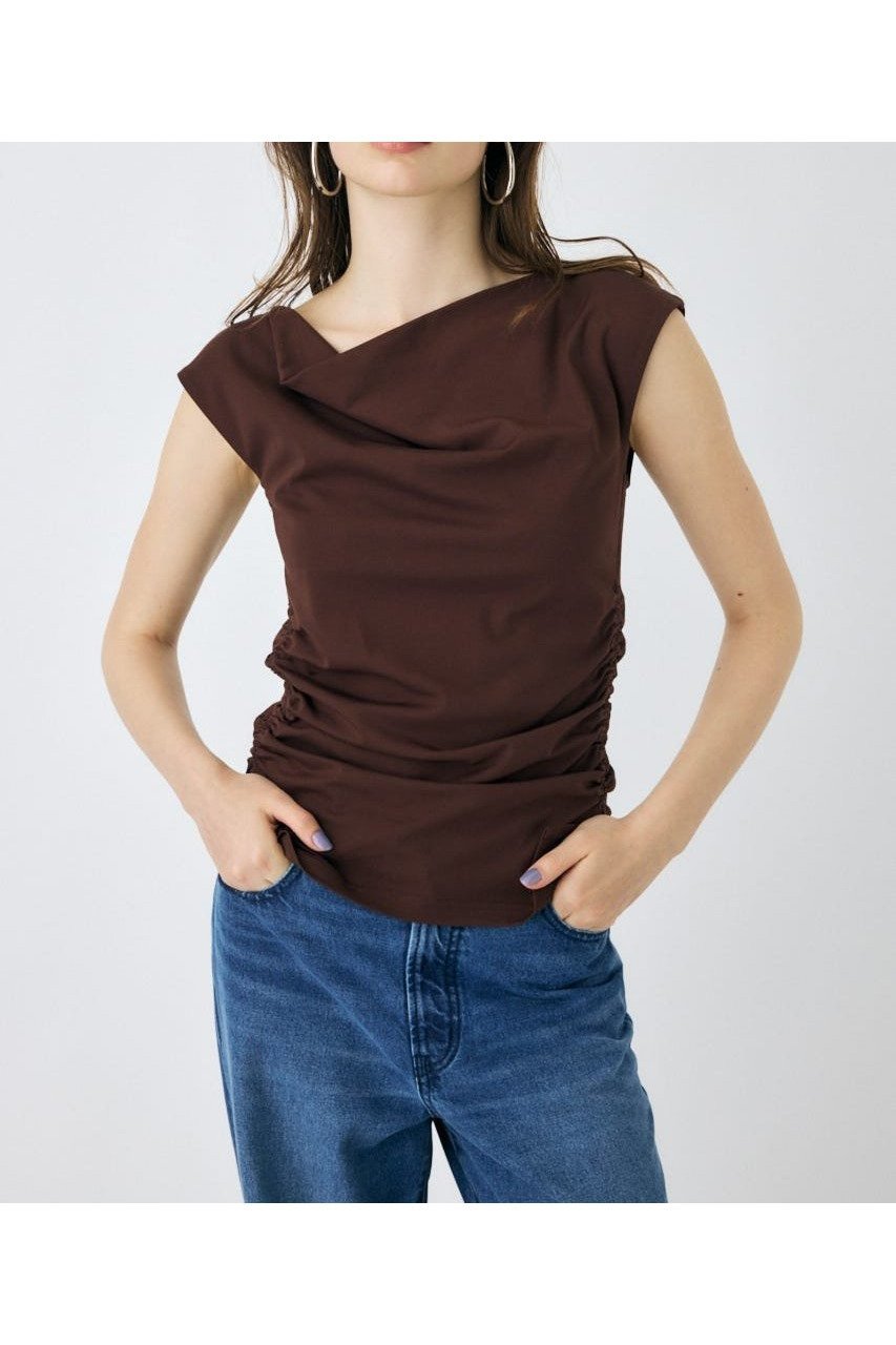 【マウジー/moussy】のCOWL NECK N/S トップス インテリア・キッズ・メンズ・レディースファッション・服の通販 founy(ファニー) 　ファッション　Fashion　レディースファッション　Fashion for Women　トップス・カットソー　Cut & Sew Tops　おすすめ　Recommended / Our Picks　ギャザー　Gathered, Ruffled　ドレープ　Drape, Draping Fabric　ボトム　Bottoms, Lower Wear　人気　Popular, Best Seller　再入荷　Restock / Back in Stock　BRN|ID: prp329100004602428 ipo3291000000032726422
