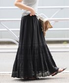 【ジャーナルスタンダード レリューム/JOURNAL STANDARD relume】の《WEB限定追加 》コットンボイルタック刺繍ロングスカート ブラック|ID: prp329100004602429 ipo3291000000032726427