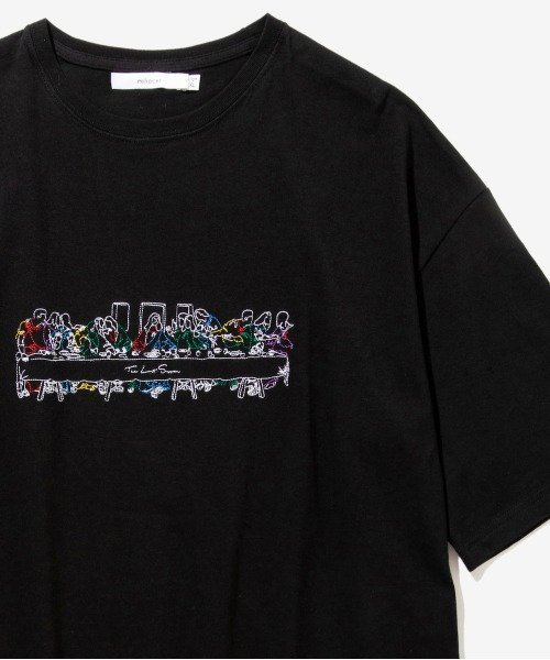 【レアセル/rehacer】のLast Supper ” 最後の晩餐 ” on Wide Cutsew インテリア・キッズ・メンズ・レディースファッション・服の通販 founy(ファニー) https://founy.com/ ファッション Fashion レディースファッション Fashion for Women トップス・カットソー Cut & Sew Tops インナー Innerwear カットソー Cut and Sewn Top キャラクター Character, Licensed Characters シルケット Silket, Silky Cotton スリット Slit, Slit Detail ボックス Boxy, Box Shape モチーフ Motif, Design Theme |ID: prp329100004602448 ipo3291000000032726696