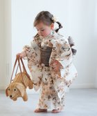 【ウタタネ/utatane / KIDS】のひよこ商店 子供浴衣3点セット 女の子 きなりに琥珀色の連なる小菊 オフ白系|ID: prp329100004602462 ipo3291000000032726840