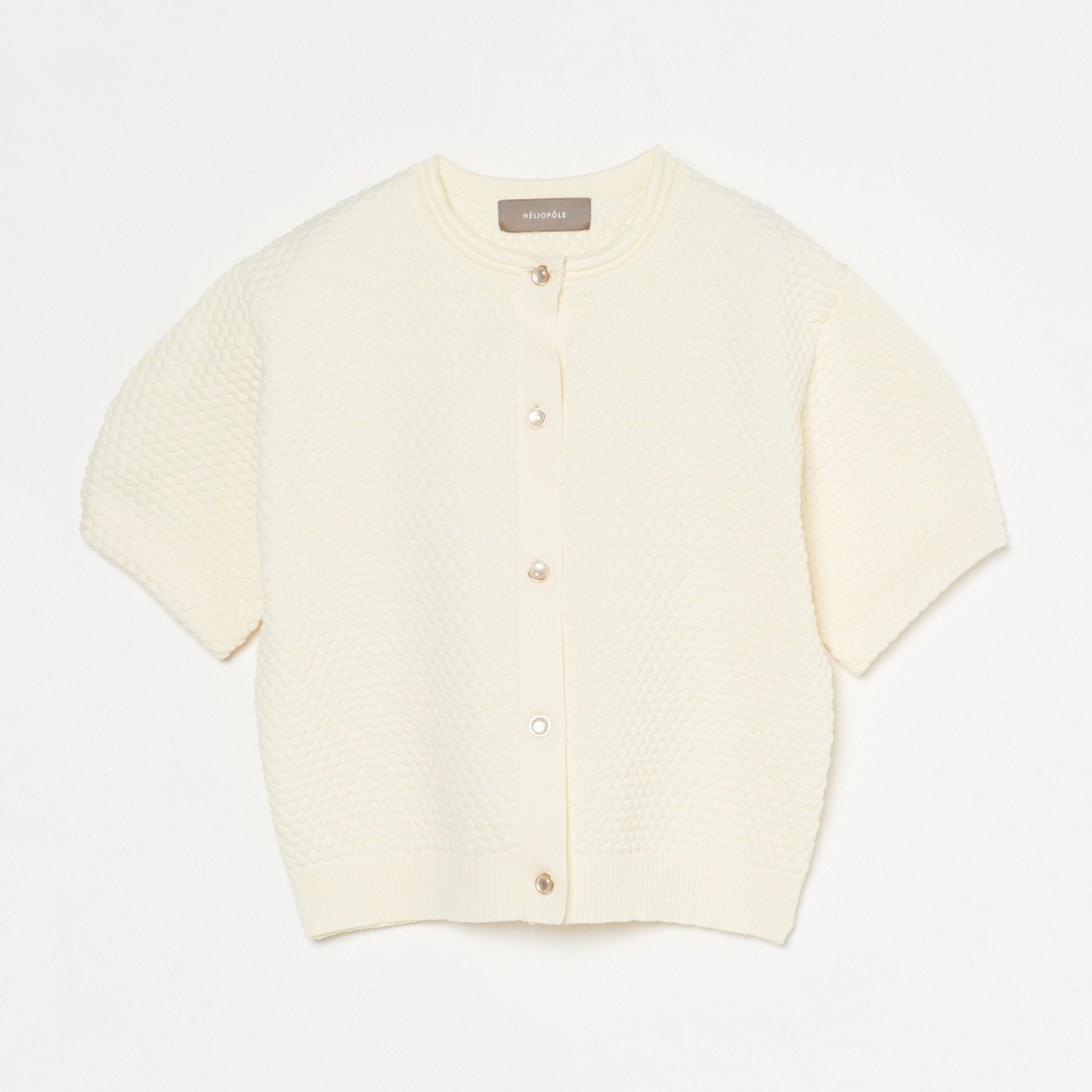 【エリオポール/heliopole】のPOPCORN KNIT BIJOU BUTTON CARDIGAN 人気、トレンドファッション・服の通販 founy(ファニー) 　ファッション　Fashion　レディースファッション　Fashion for Women　トップス・カットソー　Cut & Sew Tops　ニット　Knit Tops & Sweaters　カーディガン・羽織り　Layered Style Cardigans　カーディガン　Cardigan, Knitwear　フロント　Front, Front Design　 other-1|ID: prp329100004602465 ipo3291000000032726885