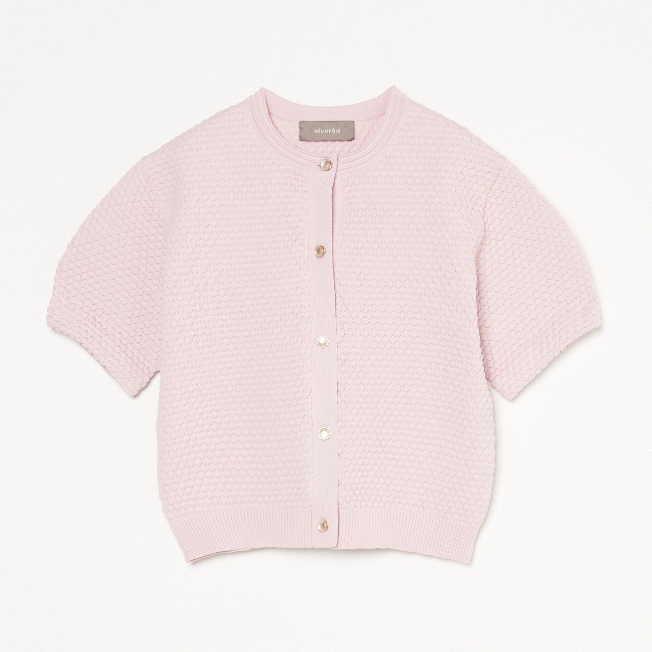 【エリオポール/heliopole】のPOPCORN KNIT BIJOU BUTTON CARDIGAN インテリア・キッズ・メンズ・レディースファッション・服の通販 founy(ファニー) 　ファッション　Fashion　レディースファッション　Fashion for Women　トップス・カットソー　Cut & Sew Tops　ニット　Knit Tops & Sweaters　カーディガン・羽織り　Layered Style Cardigans　カーディガン　Cardigan, Knitwear　フロント　Front, Front Design　ピンク|ID: prp329100004602465 ipo3291000000032726889