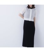 【ナチュラル ビューティー ベーシック/NATURAL BEAUTY BASIC】のフィルムラメカーデセットニットワンピース ブラック×オフ2|ID: prp329100004602473 ipo3291000000032726938