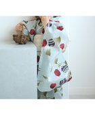 【ウタタネ/utatane / KIDS】のニコアンティーク 子供浴衣3点セット 女の子 縞々ブルーに赤のほおずき 水色系|ID: prp329100004602475 ipo3291000000032726961