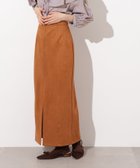 【エヌ ナチュラルビューティーベーシック/N.Natural Beauty basic】のフェイクスウェードスリットスカート キャメル1|ID: prp329100004602476 ipo3291000000032726972