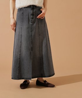 【エヌ ナチュラルビューティーベーシック/N.Natural Beauty basic】のパネル切替デニムフレアスカート 人気、トレンドファッション・服の通販 founy(ファニー) ファッション Fashion レディースファッション Fashion for Women スカート Skirts Aライン・フレアスカート A-Line & Flared Skirts コンパクト Compact, Small Size スリット Slit, Slit Detail デニム Denim, Jeans Material フレア Flare, Flared フロント Front, Front Design ブリーチ Bleach, Washed Finish エレガント 上品 Elegant 切替 Switching, Contrast Panel |ID:prp329100004602477