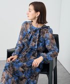 【アナイ/ANAYI】のチェックフラワープリントタイ付き ワンピース blue|ID: prp329100004602484 ipo3291000000032727053