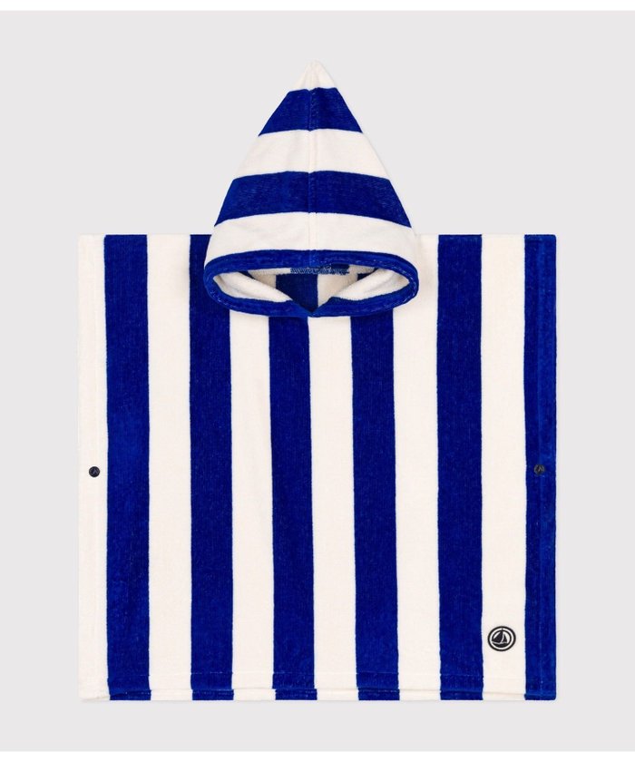 【プチバトー/PETIT BATEAU / KIDS】のパイルポンチョ インテリア・キッズ・メンズ・レディースファッション・服の通販 founy(ファニー) https://founy.com/ ファッション Fashion キッズファッション Fashion for Kids ギフト プレゼント Gift / Present ストライプ Stripe, Striped Pattern ポンチョ Poncho, Cape Style |ID: prp329100004602485 ipo3291000000032727074