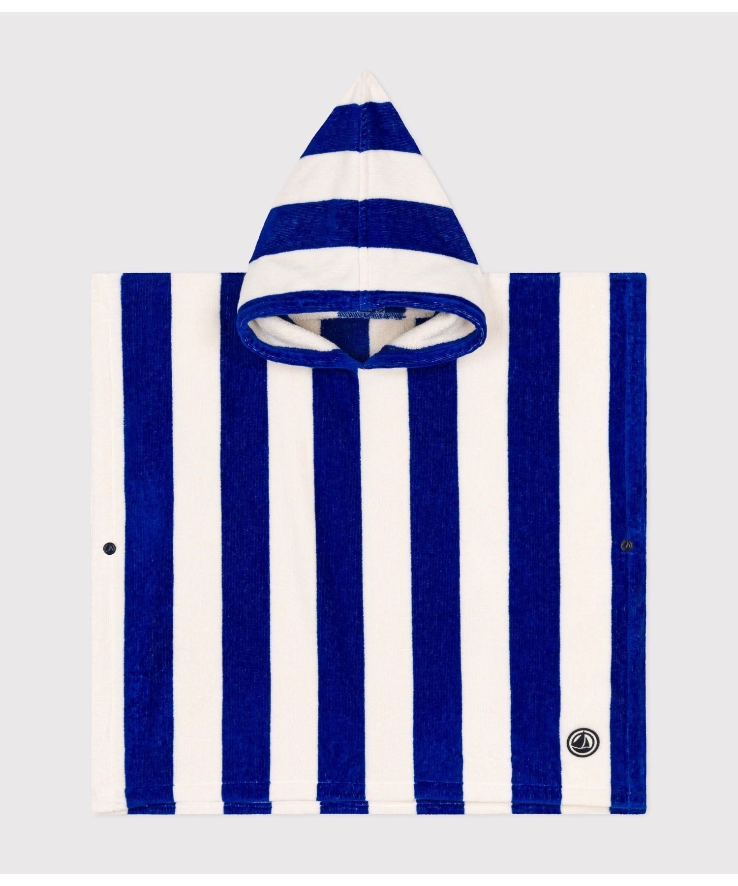 【プチバトー/PETIT BATEAU / KIDS】のパイルポンチョ インテリア・キッズ・メンズ・レディースファッション・服の通販 founy(ファニー) 　ファッション　Fashion　キッズファッション　Fashion for Kids　ギフト プレゼント　Gift / Present　ストライプ　Stripe, Striped Pattern　ポンチョ　Poncho, Cape Style　ブルー/オフホワイト|ID: prp329100004602485 ipo3291000000032727076