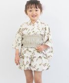 【その他のブランド/Other】の浴衣3点セット キッズ セパレート(上着+カボチャパンツ+帯) アイボリー系にピンク×亜麻色|ID: prp329100004602487 ipo3291000000032727086