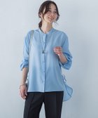 【ロートレ アモン/LAUTRE AMONT】のサイドリボンドレープブラウス≪イージーケア≫ 人気、トレンドファッション・服の通販 founy(ファニー) ファッション Fashion レディースファッション Fashion for Women トップス・カットソー Cut & Sew Tops シャツ・ブラウス・オフィスカジュアル Elegant Blouses & Button-Ups スリーブ Sleeve, Long Sleeve / Short Sleeve フロント Front, Front Design ワイド Wide, Wide Fit thumbnail ライトブルー|ID: prp329100004602503 ipo3291000000032727281