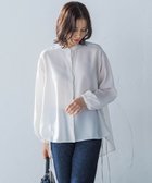 【ロートレ アモン/LAUTRE AMONT】のサイドリボンドレープブラウス≪イージーケア≫ 人気、トレンドファッション・服の通販 founy(ファニー) ファッション Fashion レディースファッション Fashion for Women トップス・カットソー Cut & Sew Tops シャツ・ブラウス・オフィスカジュアル Elegant Blouses & Button-Ups スリーブ Sleeve, Long Sleeve / Short Sleeve フロント Front, Front Design ワイド Wide, Wide Fit thumbnail ホワイト|ID: prp329100004602503 ipo3291000000032727283