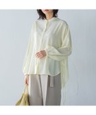 【ロートレ アモン/LAUTRE AMONT】のサイドリボンドレープブラウス≪イージーケア≫ 人気、トレンドファッション・服の通販 founy(ファニー) ファッション Fashion レディースファッション Fashion for Women トップス・カットソー Cut & Sew Tops シャツ・ブラウス・オフィスカジュアル Elegant Blouses & Button-Ups スリーブ Sleeve, Long Sleeve / Short Sleeve フロント Front, Front Design ワイド Wide, Wide Fit thumbnail イエロー|ID: prp329100004602503 ipo3291000000032727286