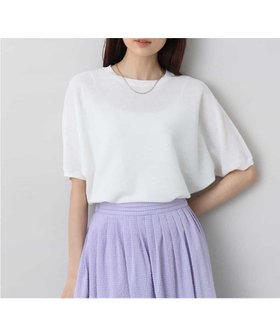 【エムケイ ミッシェルクラン/MK MICHEL KLEIN】のガーター編み五分袖ニット/洗える 人気、トレンドファッション・服の通販 founy(ファニー) ファッション Fashion レディースファッション Fashion for Women トップス・カットソー Cut & Sew Tops ニット Knit Tops & Sweaters シンプル Simple, Minimal バランス Balance, Style Balance フィット Fit, Slim Fit ボトム Bottoms, Lower Wear 冬 Winter / This Winter 夏 Summer 春 Spring 洗える Machine Washable 秋 Autumn |ID:prp329100004602518