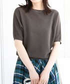 【エムケイ ミッシェルクラン/MK MICHEL KLEIN】のガーター編み五分袖ニット/洗える 人気、トレンドファッション・服の通販 founy(ファニー) ファッション Fashion レディースファッション Fashion for Women トップス・カットソー Cut & Sew Tops ニット Knit Tops & Sweaters シンプル Simple, Minimal バランス Balance, Style Balance フィット Fit, Slim Fit ボトム Bottoms, Lower Wear 冬 Winter / This Winter 夏 Summer 春 Spring 洗える Machine Washable 秋 Autumn thumbnail カーキブラウン|ID: prp329100004602518 ipo3291000000032727408