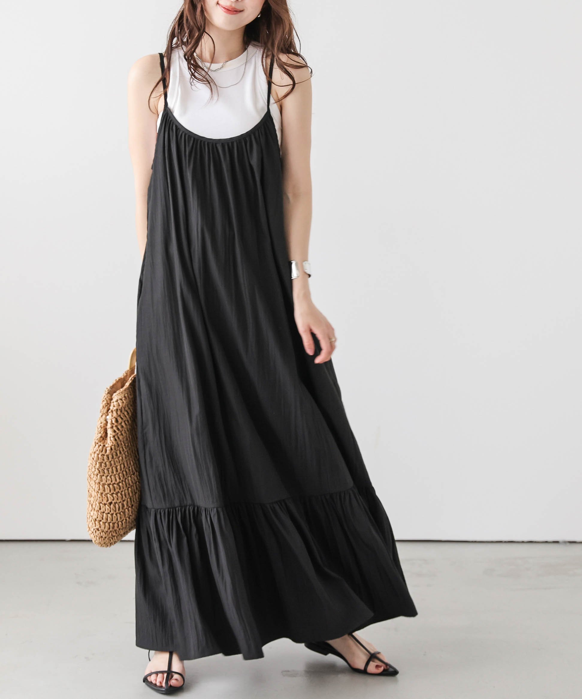 【その他のブランド/Other】のバックリボンキャミワンピース 人気、トレンドファッション・服の通販 founy(ファニー) 　ファッション　Fashion　レディースファッション　Fashion for Women　ワンピース　Dresses　キャミソールワンピース　Camisole Dresses　ギャザー　Gathered, Ruffled　タンク　Tank Top, Sleeveless Top　フェミニン　Feminine, Girly　フレア　Flare, Flared　ラップ　Wrap, Wrap Design　リボン　Ribbon, Bow　 other-1|ID: prp329100004602525 ipo3291000000032727489