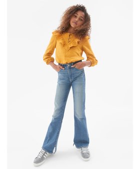 【ギャップ/GAP / KIDS】のウォッシュウェル ハイライズ 70s フレアデニム (キッズ) 人気、トレンドファッション・服の通販 founy(ファニー) ファッション Fashion キッズファッション Fashion for Kids ストレッチ Stretch, Stretchy Fabric スリム Slim, Slim Fit デニム Denim, Jeans Material ハイライズ High Rise, High Waist フレア Flare, Flared ポケット Pocket, Pocket Detail |ID:prp329100004602529
