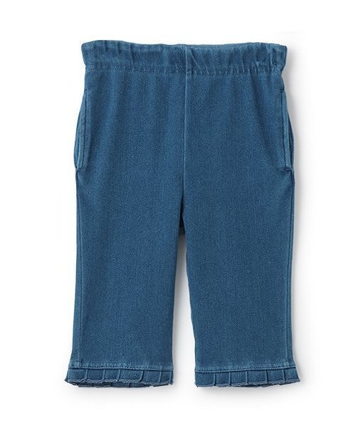 【その他のブランド/Other】の【接触冷感】7分丈タックフリルパンツ インテリア・キッズ・メンズ・レディースファッション・服の通販 founy(ファニー) 　ファッション　Fashion　キッズファッション　Fashion for Kids　ボトムス　Bottoms　おすすめ　Recommended / Our Picks　フリル　Frill, Ruffle　ポケット　Pocket, Pocket Detail　夏　Summer　春　Spring　S/S・春夏　SS, Spring/Summer, Warm Season　ブルー|ID: prp329100004602536 ipo3291000000032727805