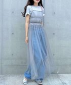【ジュノア/JUNOAH】のチュールフレアキャミワンピース グレー|ID: prp329100004602541 ipo3291000000032727914