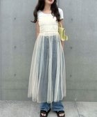 【ジュノア/JUNOAH】のチュールフレアキャミワンピース アイボリー|ID: prp329100004602541 ipo3291000000032727917