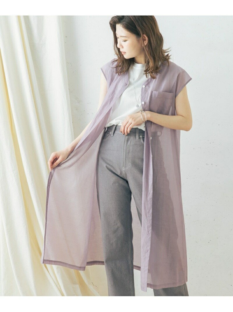 【アーバンリサーチ ロッソ/URBAN RESEARCH ROSSO】のコットンシルクフレンチガウンワンピース インテリア・キッズ・メンズ・レディースファッション・服の通販 founy(ファニー) 　ファッション　Fashion　レディースファッション　Fashion for Women　ワンピース　Dresses　シアー　Sheer, See-Through　シルク　Silk, 100% Silk　スリーブ　Sleeve, Long Sleeve / Short Sleeve　バランス　Balance, Style Balance　フレンチ　French, French Style　ワイド　Wide, Wide Fit　PURPLE|ID: prp329100004602547 ipo3291000000032728116