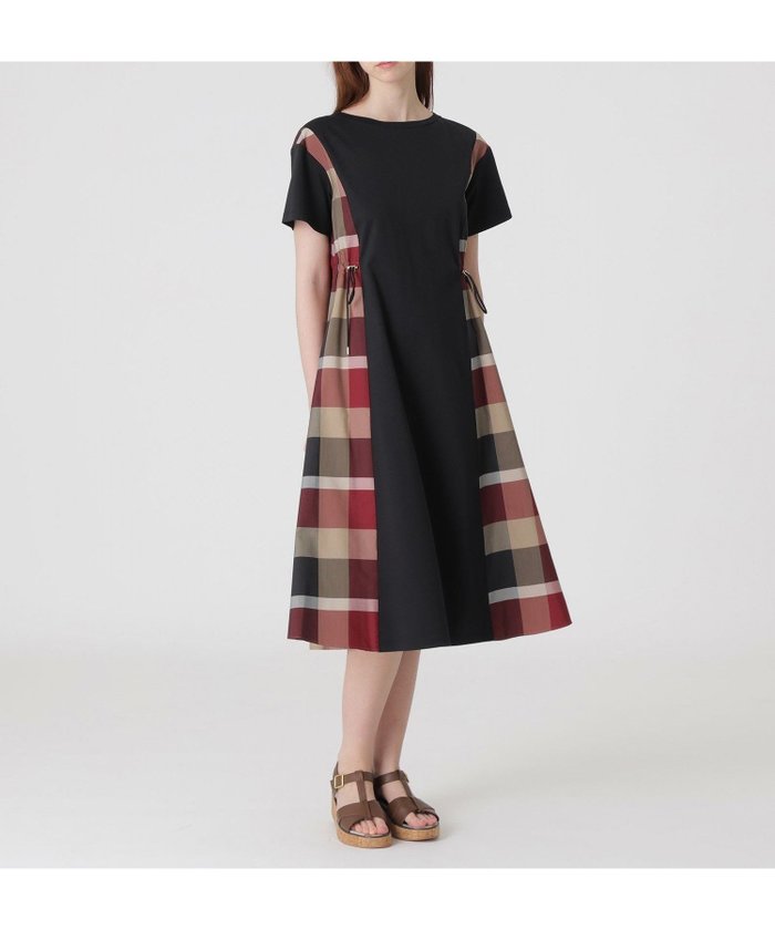 【ブルーレーベル クレストブリッジ/BLUE LABEL CRESTBRIDGE】の【一部店舗限定】コンパクトクリアーポンチチェックコンビドレス インテリア・キッズ・メンズ・レディースファッション・服の通販 founy(ファニー) https://founy.com/ ファッション Fashion レディースファッション Fashion for Women ワンピース Dresses フォーマル・パーティードレス・結婚式用ドレス Elegant & Casual Dresses コンビ Combo, Combination Style スピンドル Spindle, Drawcord スポーティ Sporty, Casual Athletic チェック Check, Plaid, Tartan ドレス Dress, One-Piece フィット Fit, Slim Fit フレア Flare, Flared |ID: prp329100004602553 ipo3291000000032728358