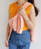 【その他のブランド/Other】のコットン フライス ワイドリブ ノースリーブ トップス オレンジ|ID: prp329100004602556 ipo3291000000032728400