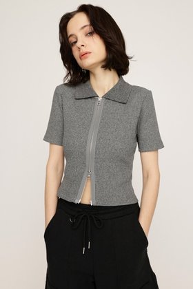 【スライ/SLY】のFRONT ZIP CUT RIB トップス 人気、トレンドファッション・服の通販 founy(ファニー) ファッション Fashion レディースファッション Fashion for Women トップス・カットソー Cut & Sew Tops シンプル Simple, Minimal ジップ Zip, Zipper トレンド Trend, Trending Now フロント Front, Front Design 夏 Summer |ID:prp329100004602564