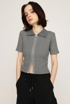 【スライ/SLY】のFRONT ZIP CUT RIB トップス 人気、トレンドファッション・服の通販 founy(ファニー) ファッション Fashion レディースファッション Fashion for Women トップス・カットソー Cut & Sew Tops シンプル Simple, Minimal ジップ Zip, Zipper トレンド Trend, Trending Now フロント Front, Front Design 夏 Summer thumbnail M/BLK7|ID: prp329100004602564 ipo3291000000032728554