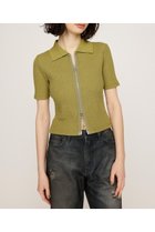 【スライ/SLY】のFRONT ZIP CUT RIB トップス 人気、トレンドファッション・服の通販 founy(ファニー) ファッション Fashion レディースファッション Fashion for Women トップス・カットソー Cut & Sew Tops シンプル Simple, Minimal ジップ Zip, Zipper トレンド Trend, Trending Now フロント Front, Front Design 夏 Summer thumbnail M/GRN7|ID: prp329100004602564 ipo3291000000032728556