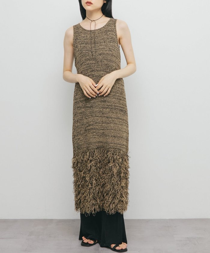 【ケービーエフ/KBF / URBAN RESEARCH】のループフリンジニットワンピース インテリア・キッズ・メンズ・レディースファッション・服の通販 founy(ファニー) https://founy.com/ ファッション Fashion レディースファッション Fashion for Women ワンピース Dresses ニットワンピース Knit Dresses 2025年 2025 2025春夏・S/S Spring/Summer 2025 SS25 おすすめ Recommended / Our Picks インナー Innerwear フリンジ Fringe, Tassel 夏 Summer S/S・春夏 SS, Spring/Summer, Warm Season |ID: prp329100004602566 ipo3291000000032728578