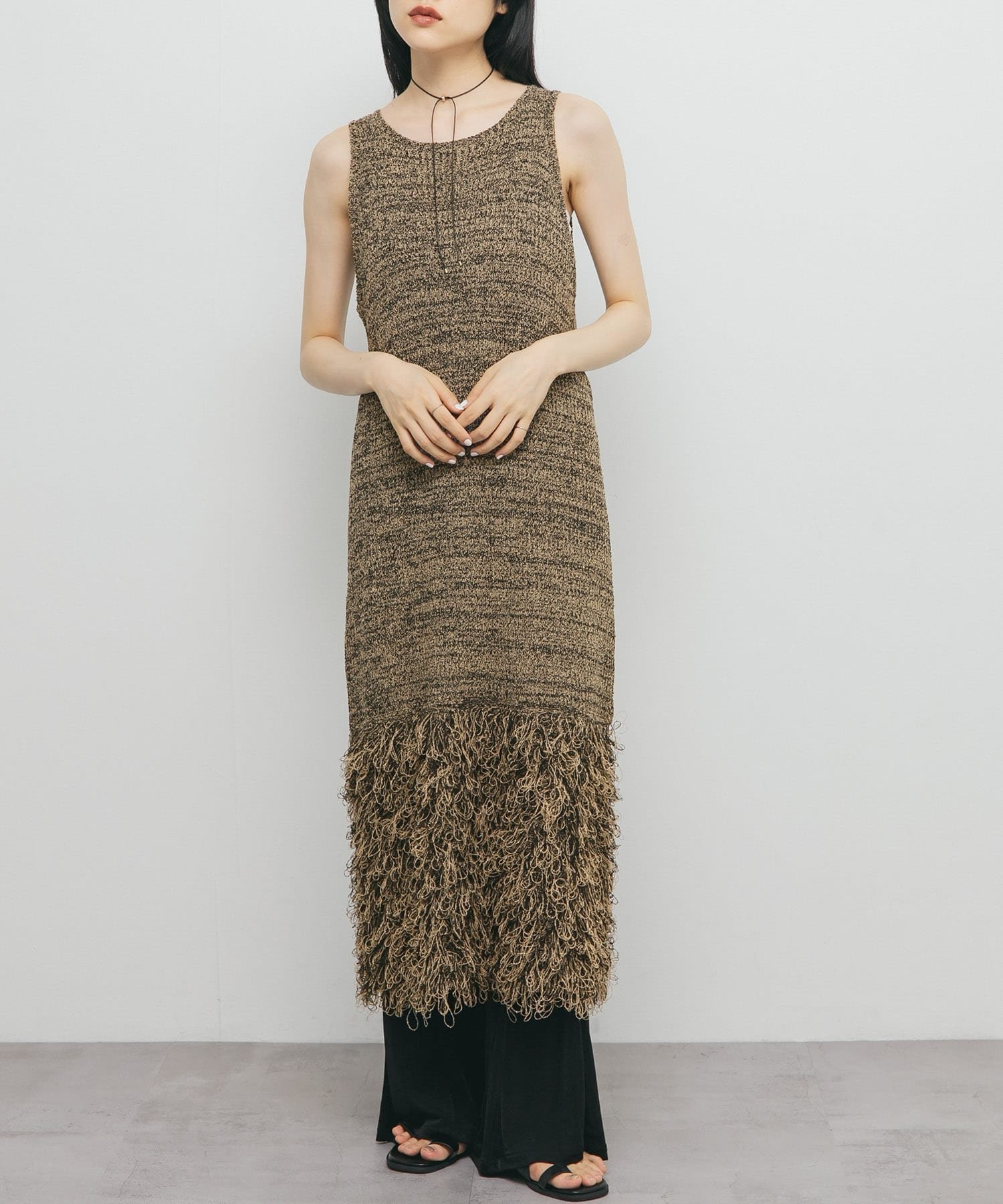 【ケービーエフ/KBF / URBAN RESEARCH】のループフリンジニットワンピース 人気、トレンドファッション・服の通販 founy(ファニー) 　ファッション　Fashion　レディースファッション　Fashion for Women　ワンピース　Dresses　ニットワンピース　Knit Dresses　2025年　2025　2025春夏・S/S　Spring/Summer 2025 SS25　おすすめ　Recommended / Our Picks　インナー　Innerwear　フリンジ　Fringe, Tassel　夏　Summer　S/S・春夏　SS, Spring/Summer, Warm Season　 other-1|ID: prp329100004602566 ipo3291000000032728578