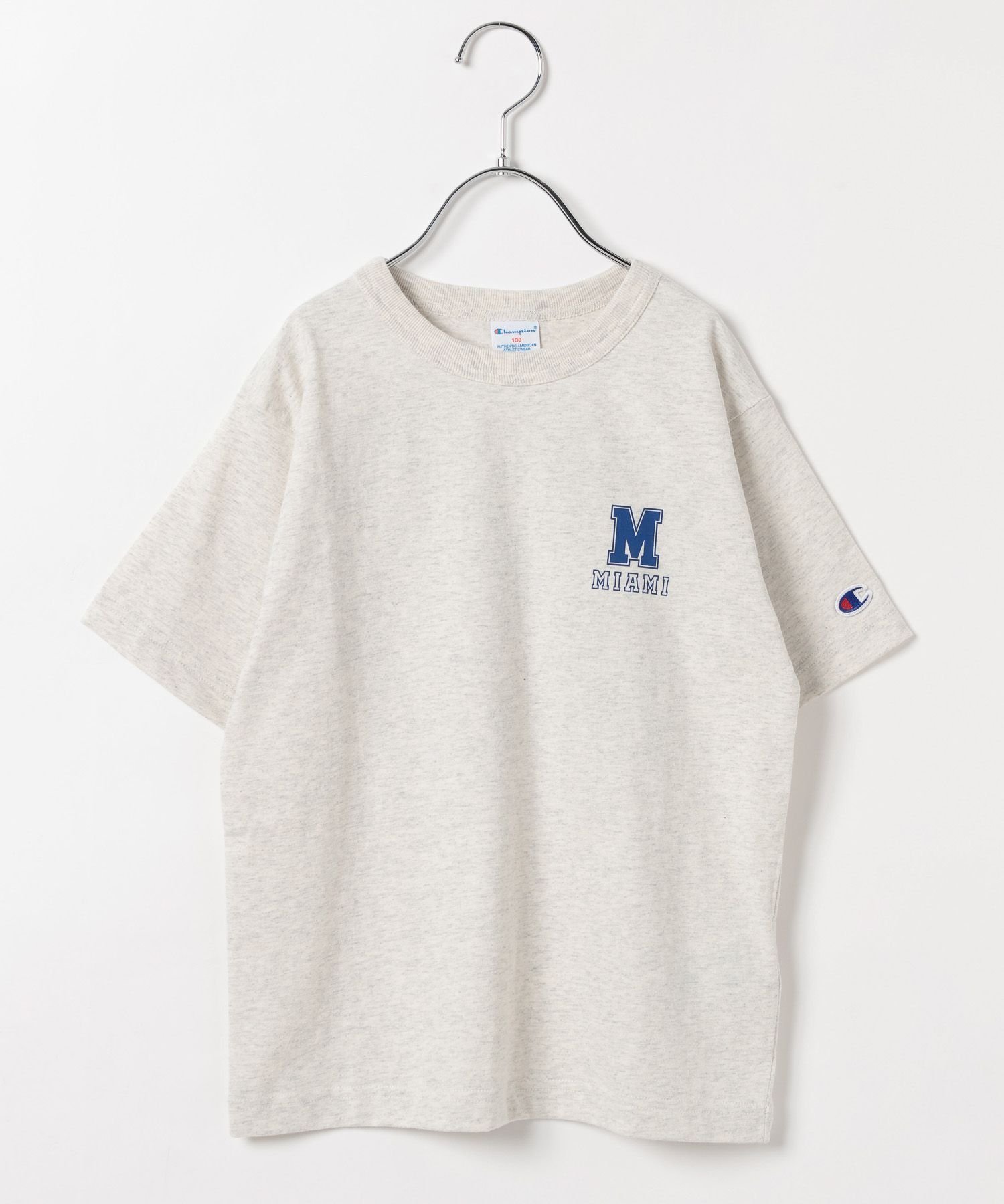 【ベイフロー/BAYFLOW / KIDS】の【Champion(チャンピオン)】バックプリントT(KIDS) インテリア・キッズ・メンズ・レディースファッション・服の通販 founy(ファニー) 　ファッション　Fashion　キッズファッション　Fashion for Kids　アメリカン　American Style　キャンバス　Canvas, Canvas Fabric　グラフィック　Graphic, Graphic Design　ショート　Short, Short Length　スリーブ　Sleeve, Long Sleeve / Short Sleeve　ニューヨーク　New York, NYC Style　フィット　Fit, Slim Fit　プリント　Print, Printed Pattern　リラックス　Relax, Relaxed Fit　オートミール51|ID: prp329100004602581 ipo3291000000032728703