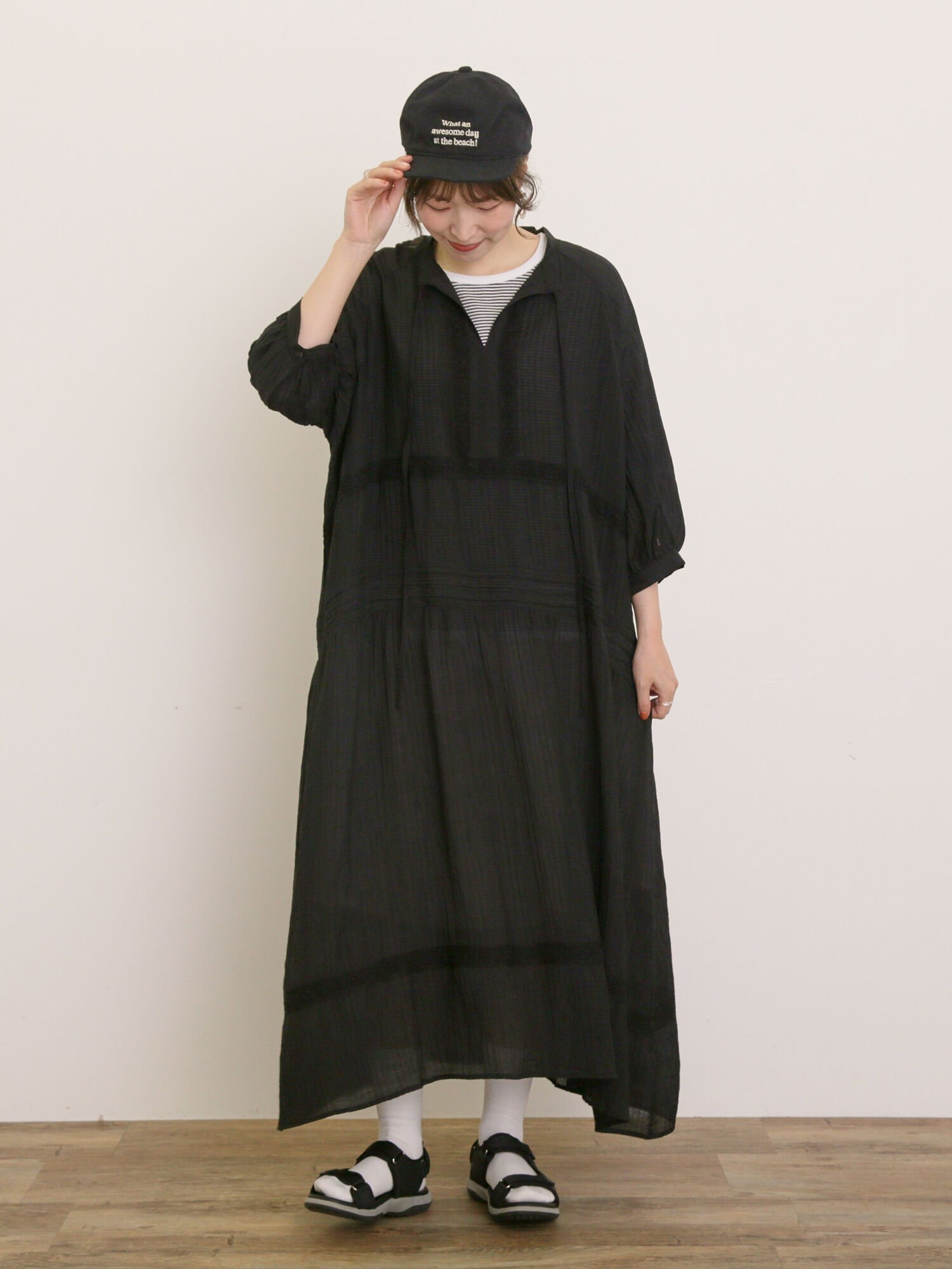 【サマンサモスモス/Samansa Mos2】の【S/Mサイズ】◎レース切替ワンピース インテリア・キッズ・メンズ・レディースファッション・服の通販 founy(ファニー) 　ファッション　Fashion　レディースファッション　Fashion for Women　ワンピース　Dresses　リラックス　Relax, Relaxed Fit　レース　Lace, Lace Fabric　切替　Switching, Contrast Panel　ブラック|ID: prp329100004602582 ipo3291000000032728732