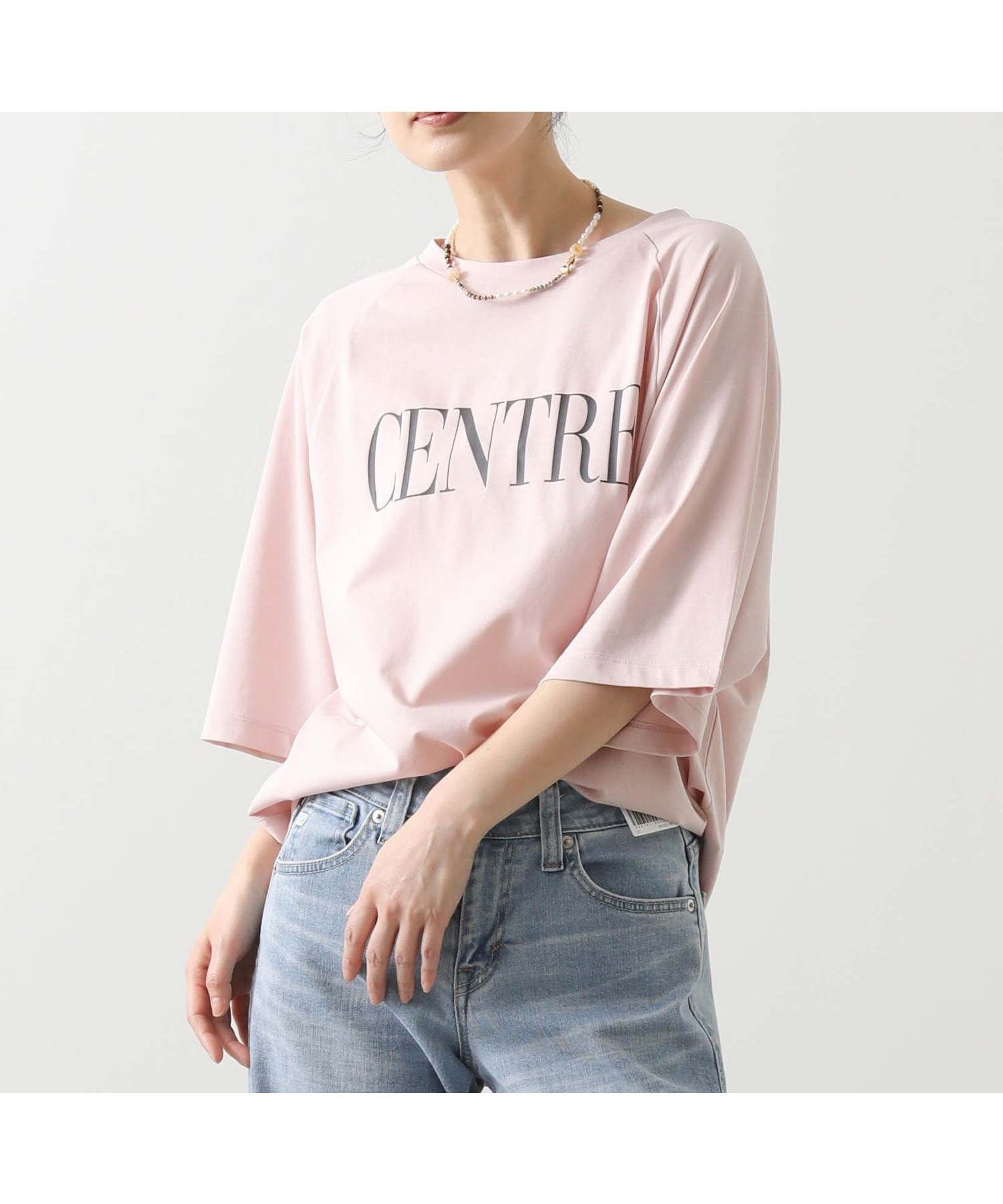 【グレディブリリアン/Gready Brilliant】のCENTREラグラン7分袖カットソー インテリア・キッズ・メンズ・レディースファッション・服の通販 founy(ファニー) 　ファッション　Fashion　レディースファッション　Fashion for Women　トップス・カットソー　Cut & Sew Tops　カットソー・ベーシックTシャツ　Cut-and-Sewn Tops / Stretch Tees & Basics　おすすめ　Recommended / Our Picks　カットソー　Cut and Sewn Top　ジャケット　Jacket, Outerwear　プリント　Print, Printed Pattern　PNK|ID: prp329100004602585 ipo3291000000032728751