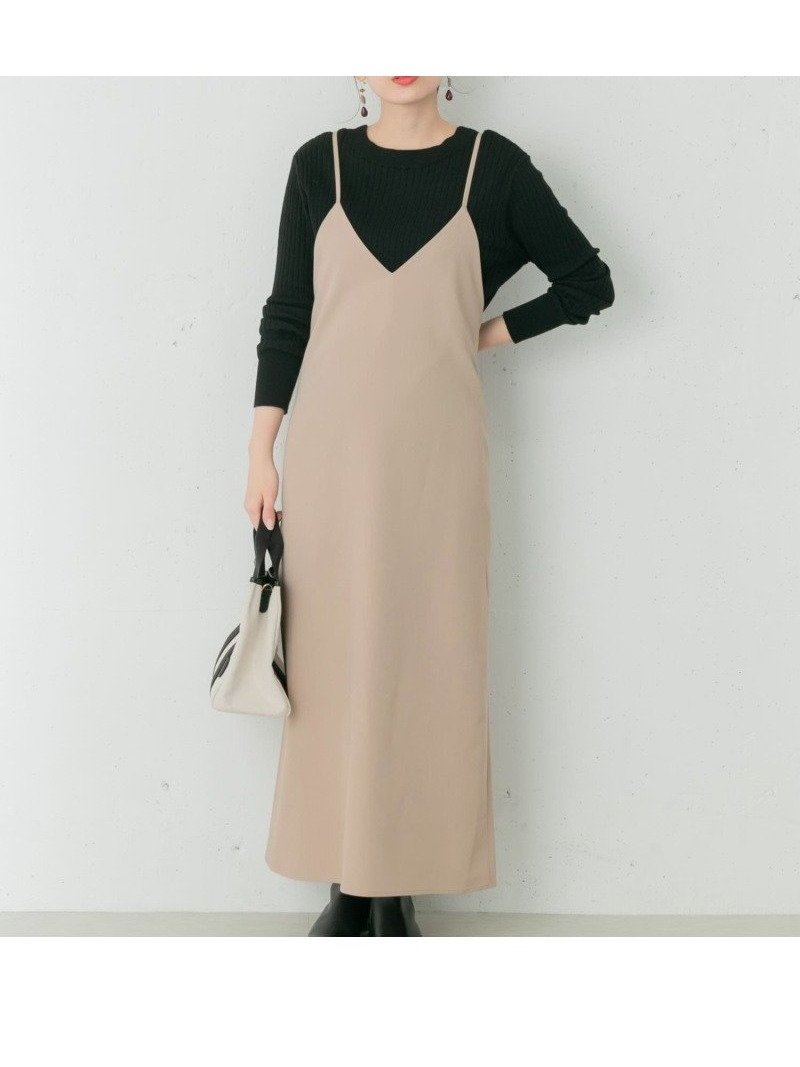 【サニーレーベル/Sonny Label / URBAN RESEARCH】のバックレースアップキャミワンピース インテリア・キッズ・メンズ・レディースファッション・服の通販 founy(ファニー) 　ファッション　Fashion　レディースファッション　Fashion for Women　ワンピース　Dresses　キャミソールワンピース　Camisole Dresses　シンプル　Simple, Minimal　レース　Lace, Lace Fabric　ベージュ|ID: prp329100004602620 ipo3291000000032729255