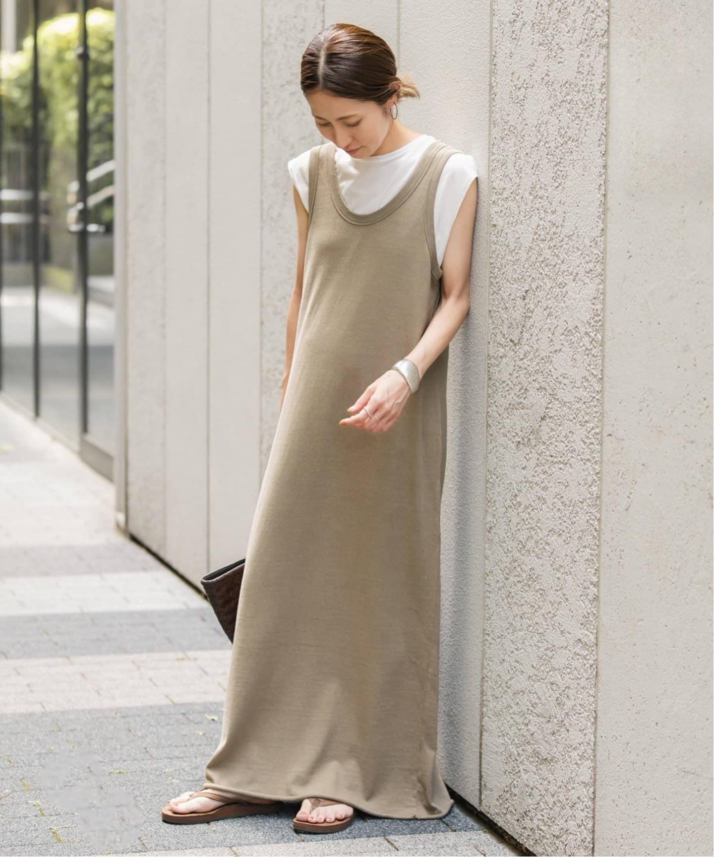 【フレームワーク/FRAMeWORK】のヴィンテージライクピマタンクトップワンピース 人気、トレンドファッション・服の通販 founy(ファニー) 　ファッション　Fashion　レディースファッション　Fashion for Women　ワンピース　Dresses　ジャケット　Jacket, Outerwear　タンク　Tank Top, Sleeveless Top　ベスト　Vest, Waistcoat　ベーシック　Basic, Essential　ユーズド　Used, Vintage-Look　ロング　Long, Long-Length　ヴィンテージ　Vintage Style　夏　Summer　秋　Autumn　 other-1|ID: prp329100004602651 ipo3291000000032729839