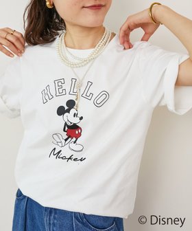 【ルクールブラン/le.coeur blanc】の【Disney】Hello/プリントTシャツ 人気、トレンドファッション・服の通販 founy(ファニー) ファッション Fashion レディースファッション Fashion for Women トップス・カットソー Cut & Sew Tops シャツ・ブラウス・オフィスカジュアル Elegant Blouses & Button-Ups ロングTシャツ・Tシャツ Longline T-Shirts & Tees おすすめ Recommended / Our Picks プリント Print, Printed Pattern ベーシック Basic, Essential |ID:prp329100004602679