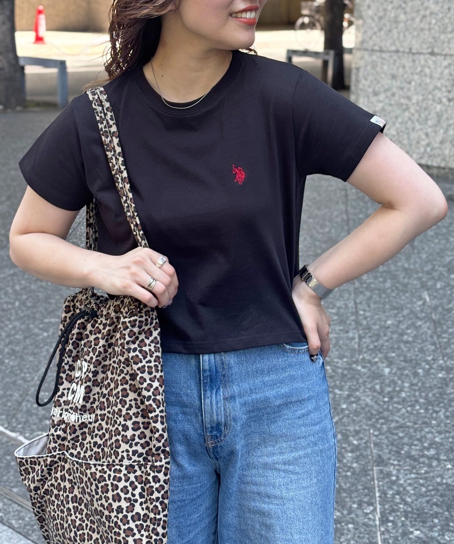 【シーピーシーエム/CPCM】の【U.S. POLO ASSN.】クロップドT インテリア・キッズ・メンズ・レディースファッション・服の通販 founy(ファニー) 　ファッション　Fashion　レディースファッション　Fashion for Women　イタリア　Italy　腕時計　Wristwatch　キャップ　Cap, Baseball Cap　クロップド　Cropped, Short Length　コレクション　Collection, Seasonal Line　デニム　Denim, Jeans Material　定番　Standard, Basic Item　ベーシック　Basic, Essential　メンズ　Men's, Menswear　ワンポイント　One Point, Statement Accent　ブラック|ID: prp329100004602686 ipo3291000000032730351