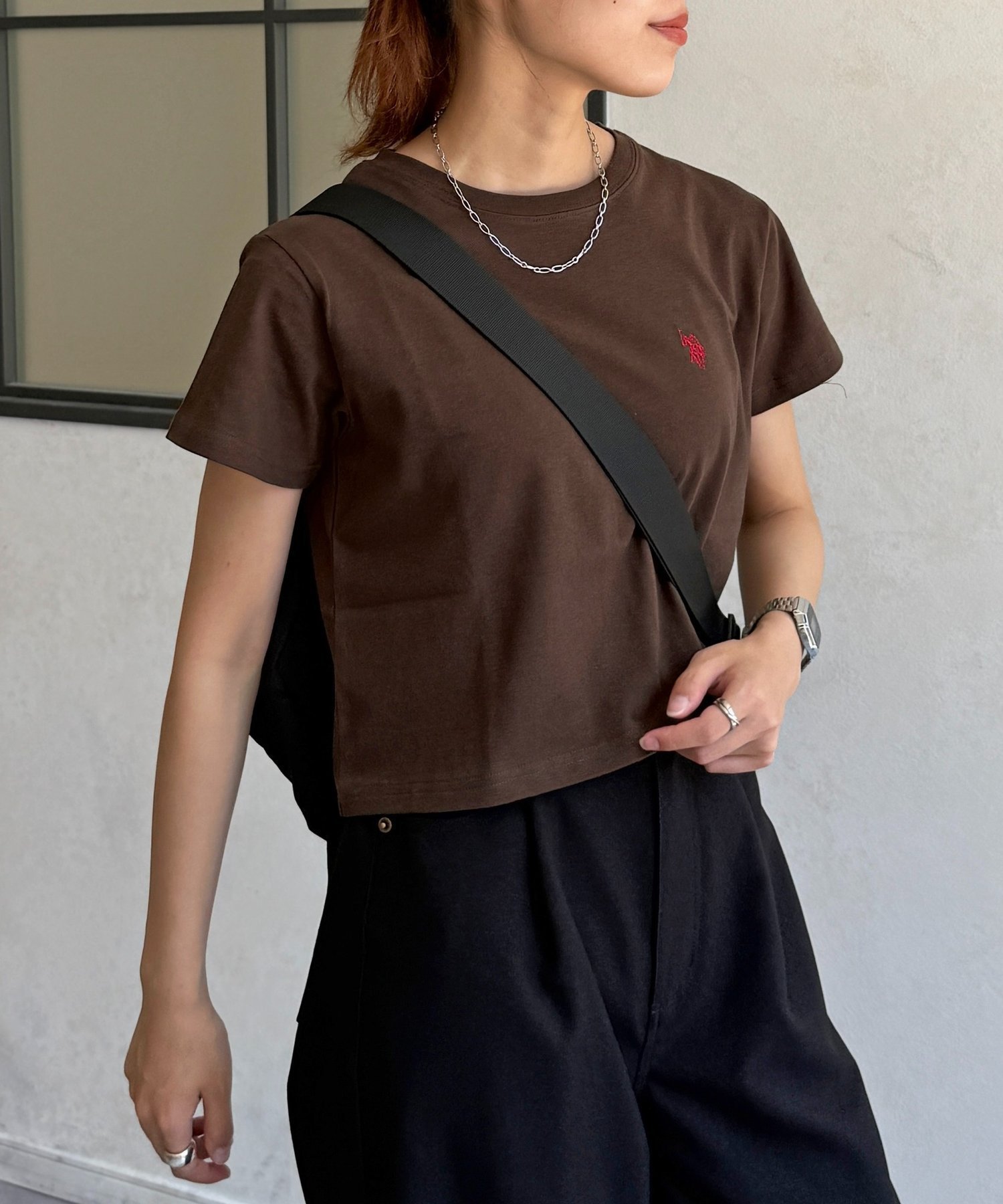 【シーピーシーエム/CPCM】の【U.S. POLO ASSN.】クロップドT インテリア・キッズ・メンズ・レディースファッション・服の通販 founy(ファニー) 　ファッション　Fashion　レディースファッション　Fashion for Women　イタリア　Italy　腕時計　Wristwatch　キャップ　Cap, Baseball Cap　クロップド　Cropped, Short Length　コレクション　Collection, Seasonal Line　デニム　Denim, Jeans Material　定番　Standard, Basic Item　ベーシック　Basic, Essential　メンズ　Men's, Menswear　ワンポイント　One Point, Statement Accent　ブラウン|ID: prp329100004602686 ipo3291000000033494846