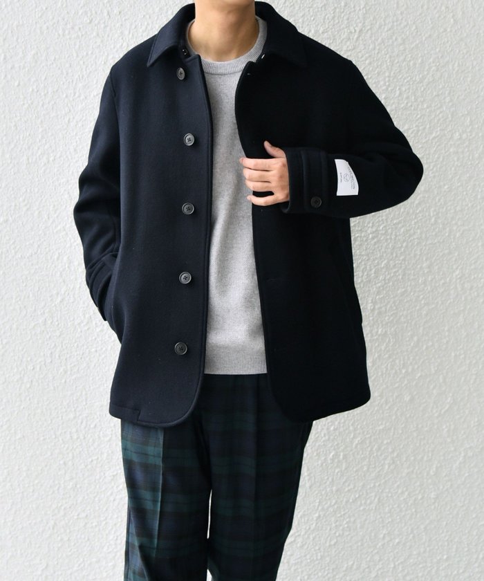 【シップス/SHIPS / MEN】のSHIPS any PURE WOOL MELTON シングル Pコート インテリア・キッズ・メンズ・レディースファッション・服の通販 founy(ファニー) https://founy.com/ ファッション Fashion メンズファッション Fashion for Men シンプル Simple, Minimal ジャケット Jacket, Outerwear フィット Fit, Slim Fit フレンチ French, French Style メルトン Melton, Heavy Wool メンズ Men's, Menswear 冬 Winter / This Winter ビジネス 仕事 通勤 Business / Work / Commuting |ID: prp329100004602688 ipo3291000000032730381