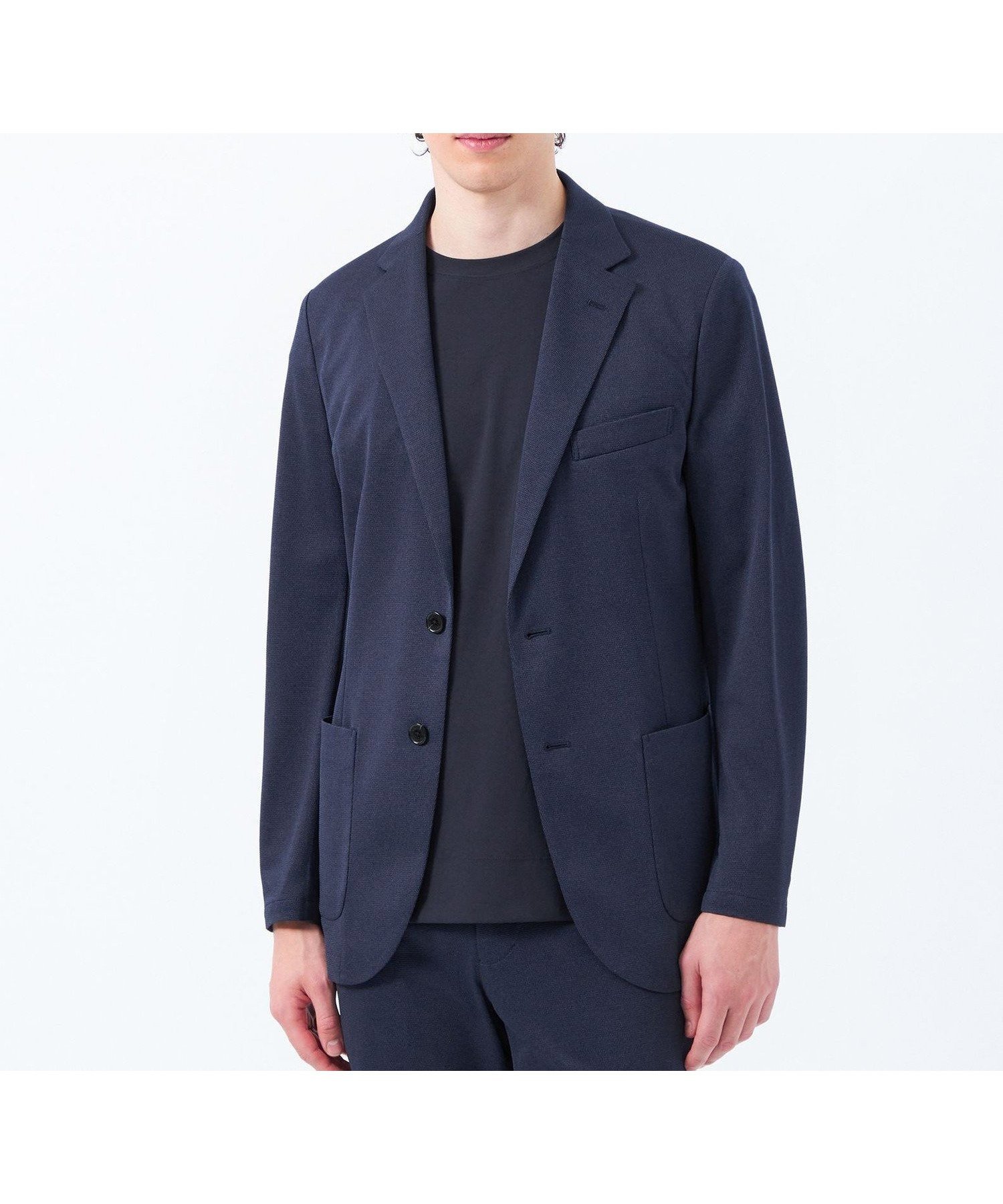 【マッキントッシュ フィロソフィー/MACKINTOSH PHILOSOPHY / MEN】のテーラードジャージー ジャケット メッシュジャージー インテリア・キッズ・メンズ・レディースファッション・服の通販 founy(ファニー) 　ファッション　Fashion　メンズファッション　Fashion for Men　春　Spring　カーディガン　Cardigan, Knitwear　吸水　Absorbent, Quick-Dry　鹿の子　Piqué, Kanoko Fabric　ジャケット　Jacket, Outerwear　パッチ　Patch, Appliqué　ポケット　Pocket, Pocket Detail　ポロシャツ　Polo Shirt, Collared Tee　メッシュ　Mesh, Net Fabric　リラックス　Relax, Relaxed Fit　S/S・春夏　SS, Spring/Summer, Warm Season　おすすめ　Recommended / Our Picks　夏　Summer　エレガント 上品　Elegant　ブルー|ID: prp329100004602690 ipo3291000000032730410