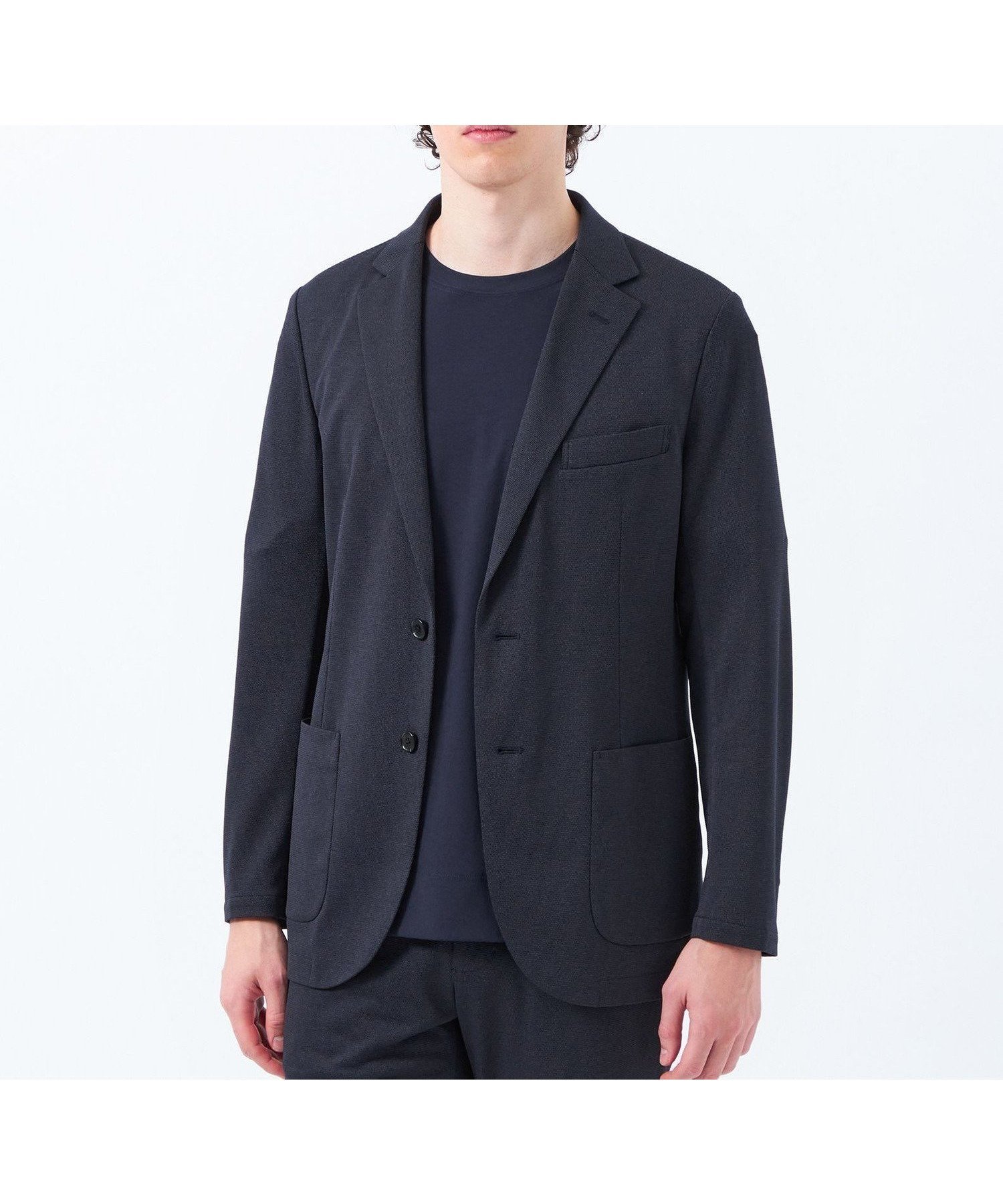 【マッキントッシュ フィロソフィー/MACKINTOSH PHILOSOPHY / MEN】のテーラードジャージー ジャケット メッシュジャージー インテリア・キッズ・メンズ・レディースファッション・服の通販 founy(ファニー) 　ファッション　Fashion　メンズファッション　Fashion for Men　春　Spring　カーディガン　Cardigan, Knitwear　吸水　Absorbent, Quick-Dry　鹿の子　Piqué, Kanoko Fabric　ジャケット　Jacket, Outerwear　パッチ　Patch, Appliqué　ポケット　Pocket, Pocket Detail　ポロシャツ　Polo Shirt, Collared Tee　メッシュ　Mesh, Net Fabric　リラックス　Relax, Relaxed Fit　S/S・春夏　SS, Spring/Summer, Warm Season　おすすめ　Recommended / Our Picks　夏　Summer　エレガント 上品　Elegant　ネイビー|ID: prp329100004602690 ipo3291000000032730412
