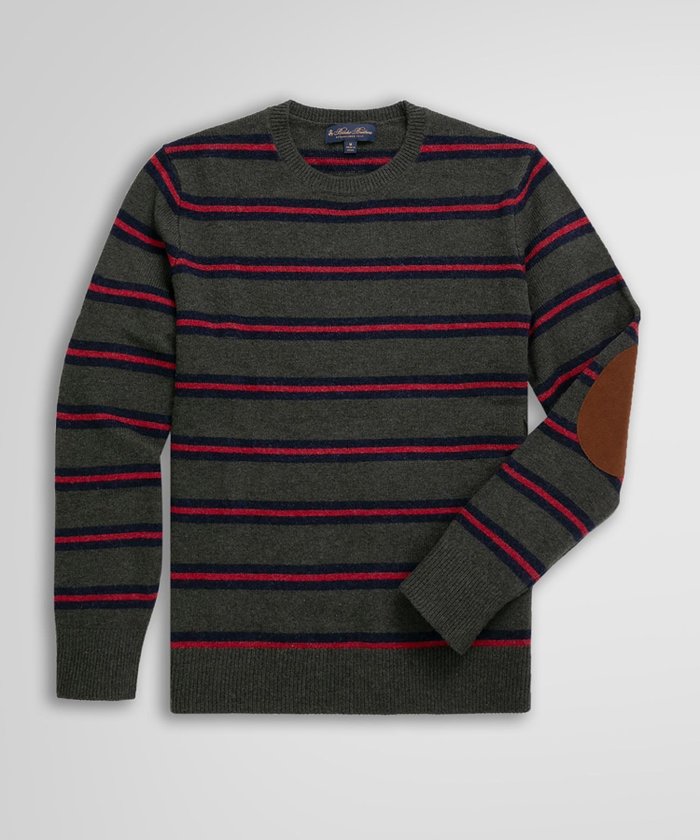 【ブルックス ブラザーズ/Brooks Brothers / MEN】のラムズウール ストライプ クルーネックセーター インテリア・キッズ・メンズ・レディースファッション・服の通販 founy(ファニー) https://founy.com/ ファッション Fashion メンズファッション Fashion for Men ストライプ Stripe, Striped Pattern セーター Sweater, Knitwear |ID: prp329100004602713 ipo3291000000032731005