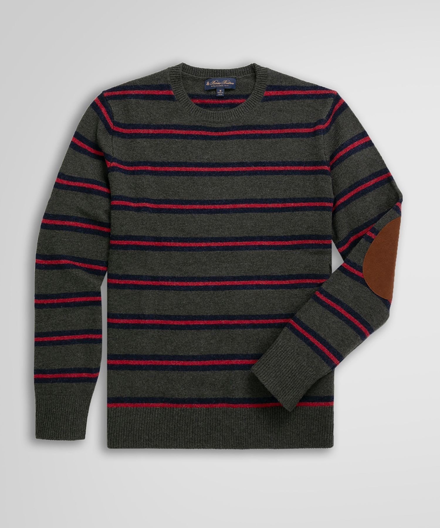【ブルックス ブラザーズ/Brooks Brothers / MEN】のラムズウール ストライプ クルーネックセーター 人気、トレンドファッション・服の通販 founy(ファニー) 　ファッション　Fashion　メンズファッション　Fashion for Men　ストライプ　Stripe, Striped Pattern　セーター　Sweater, Knitwear　 other-1|ID: prp329100004602713 ipo3291000000032731005