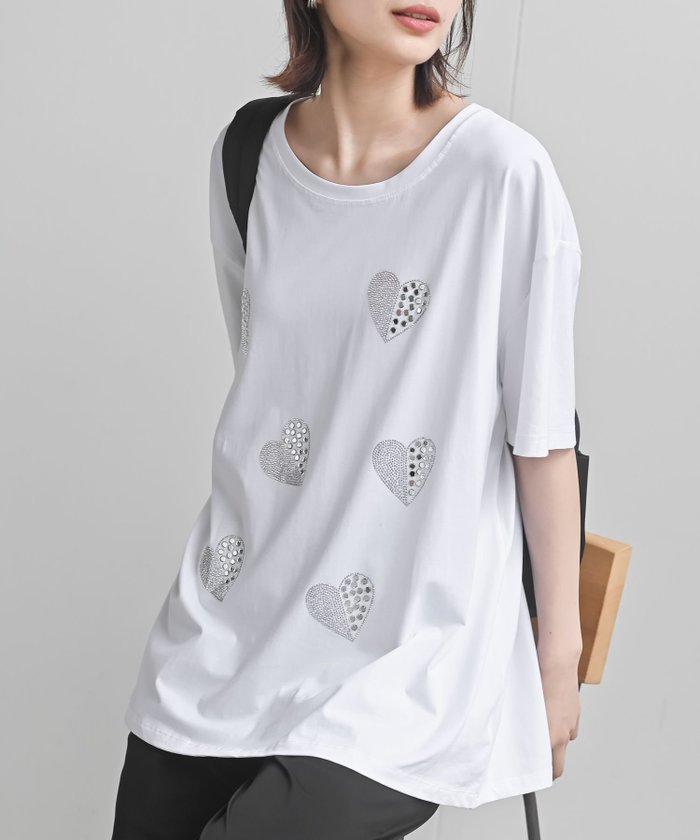 【アールピーエス/rps】のデコレーションTシャツ インテリア・キッズ・メンズ・レディースファッション・服の通販 founy(ファニー) https://founy.com/ ファッション Fashion レディースファッション Fashion for Women トップス・カットソー Cut & Sew Tops シャツ・ブラウス・オフィスカジュアル Elegant Blouses & Button-Ups ロングTシャツ・Tシャツ Longline T-Shirts & Tees パール Pearl, Pearl Accent モチーフ Motif, Design Theme リラックス Relax, Relaxed Fit レース Lace, Lace Fabric |ID: prp329100004602718 ipo3291000000032731153