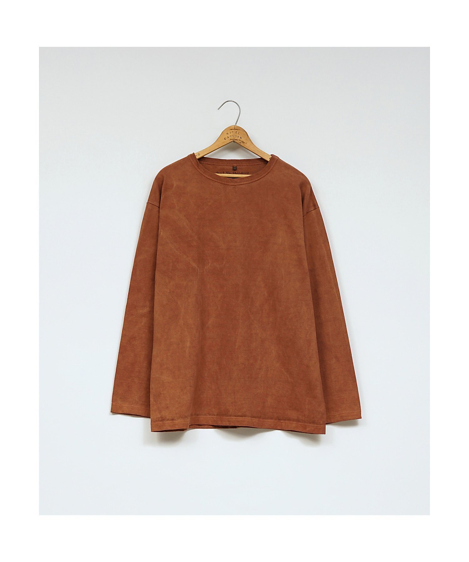 【ナイジェルケーボン/NIGEL CABOURN / MEN】のMAN / 9.5オンス 40s USMC ロングスリーブシャツ - ピグメント インテリア・キッズ・メンズ・レディースファッション・服の通販 founy(ファニー) 　ファッション　Fashion　メンズファッション　Fashion for Men　ハーフ　Half, Half-Length　バイアス　Bias, Diagonal Cut　半袖　Short Sleeve, Half Sleeve　長袖　Long Sleeve, Full Sleeve　ブラウン|ID: prp329100004602722 ipo3291000000032731215